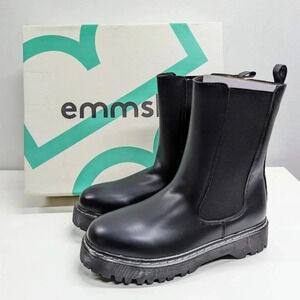 NIB Emmshu Casha Mid-Calf Boots Black Size 7